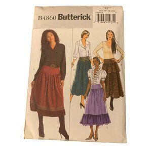 Butterick B4860 Womens Skirt Sewing Pattern Sizes 14 16 18 20 uncut 2006